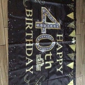Specialty 40th birthday banner 41x71